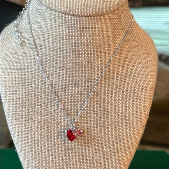 Paparazzi Silver Necklace with Red Heart Charm - Picture 1 of 3